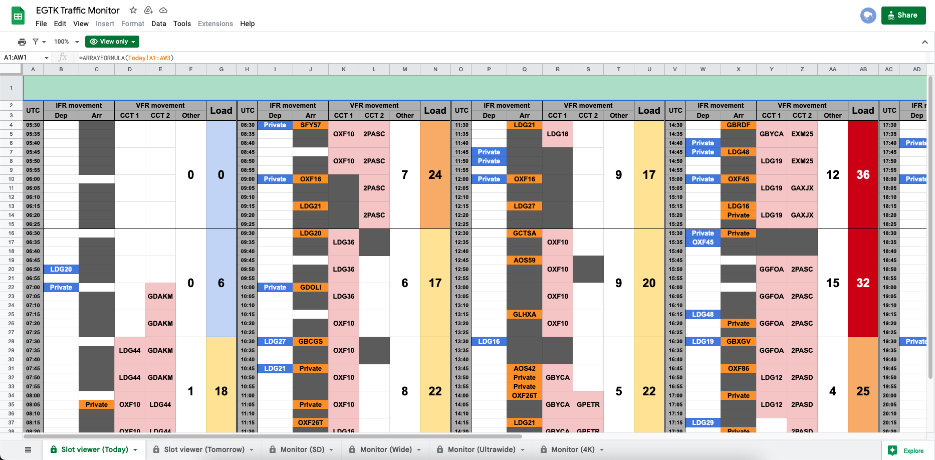 OXFORD AIRPORT | Daily Training Slot Schedule & Availability